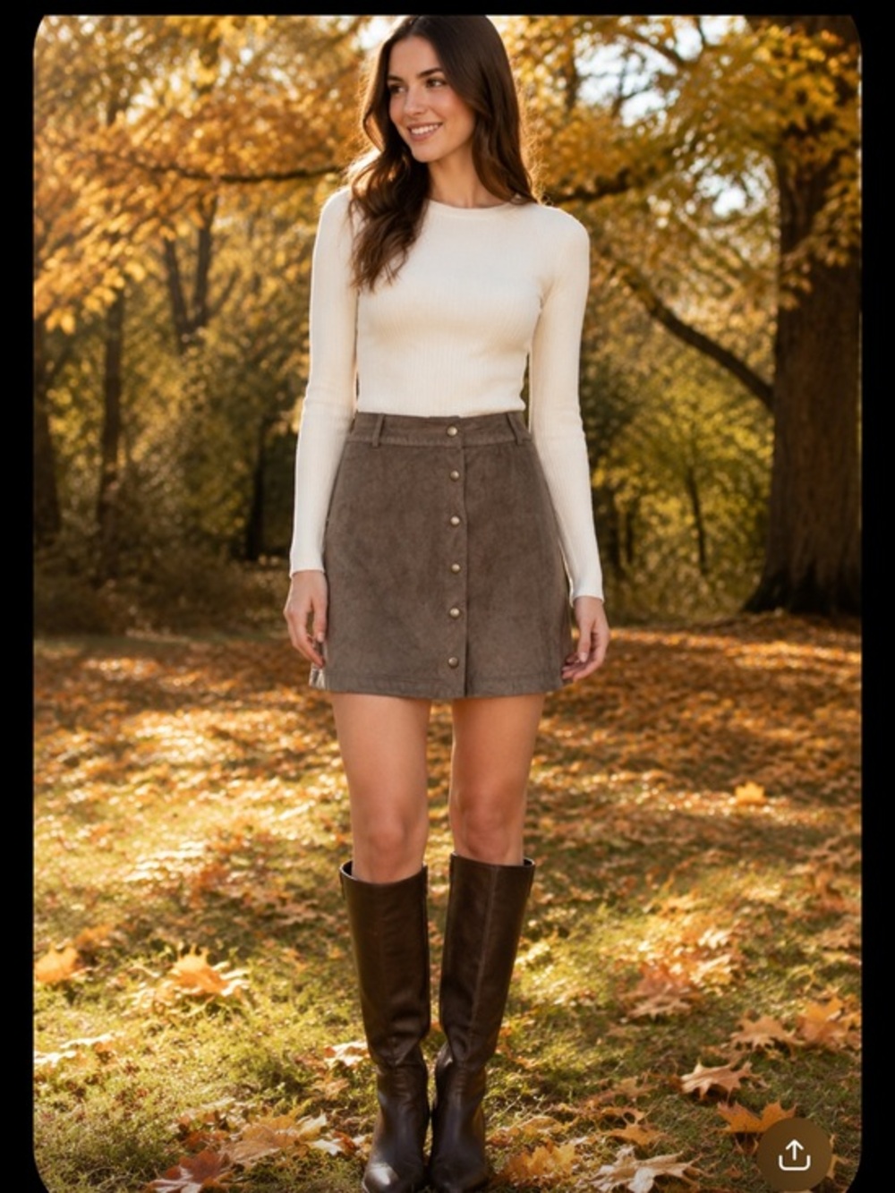 Marine Layer Rosie vegan Suede A-line Mini Skirt